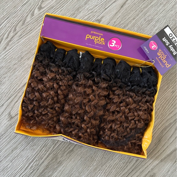 100% Human Hair Baby Soft  Curly Extensions - Ombré Brown - Picture 2 of 2